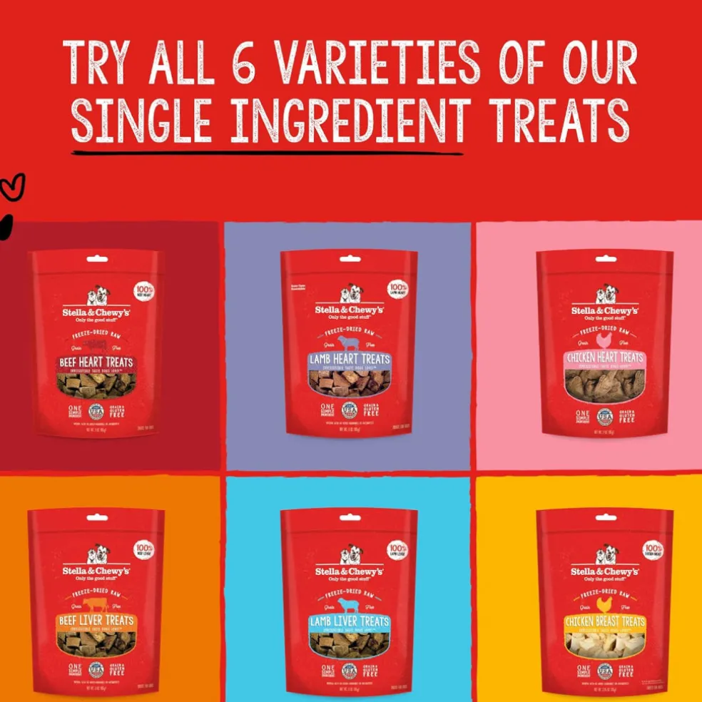 Stella & Chewy's Free-Dried Chicken Hearts Dog Treats