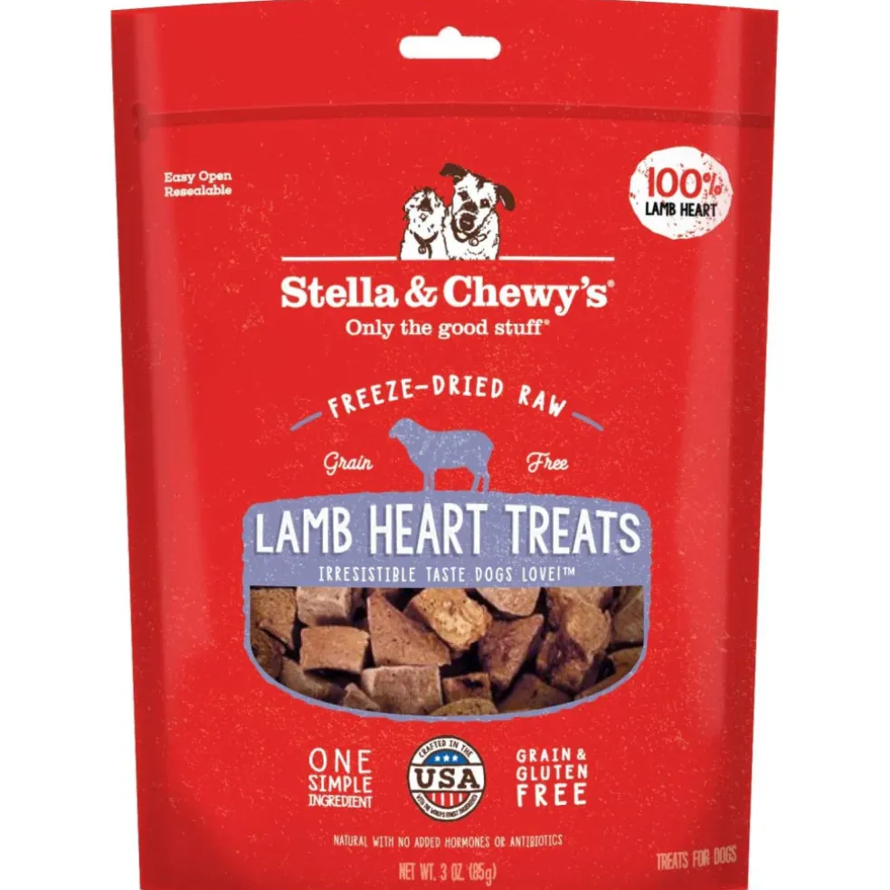 Stella & Chewy's Free-Dried Lamb Hearts Dog Treats (3 oz)