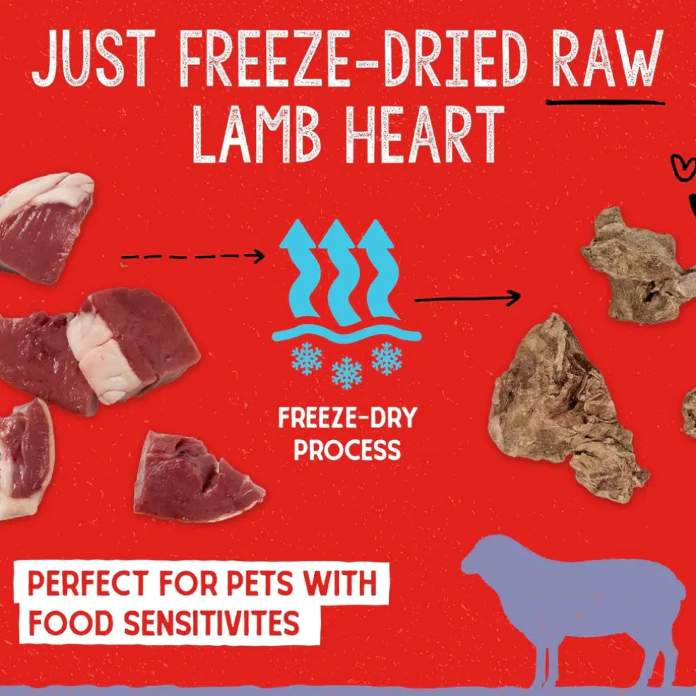 Stella & Chewy's Free-Dried Lamb Hearts Dog Treats (3 oz)