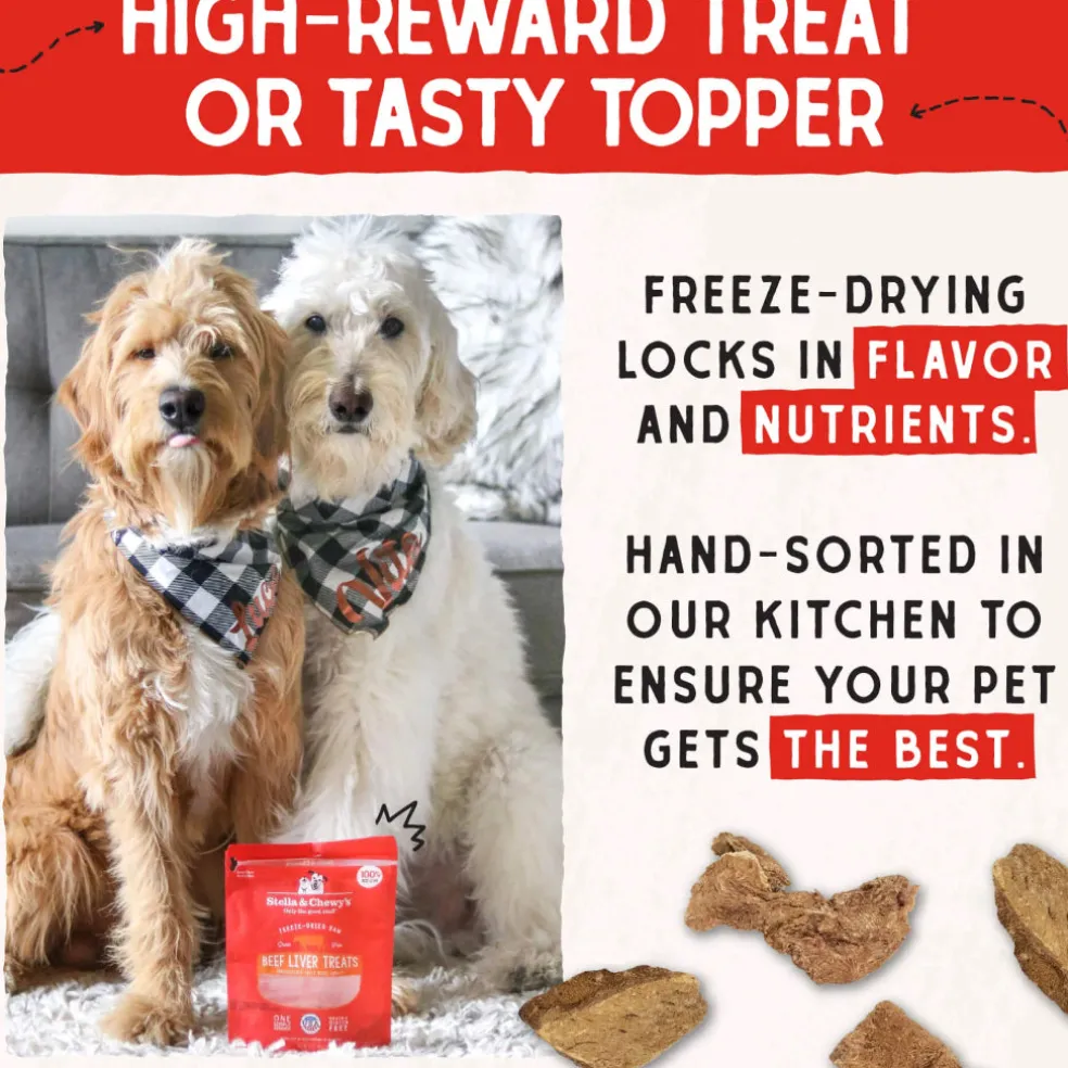 Stella & Chewy's Freeze-Dried Beef Liver Treats For Dogs (3 oz)