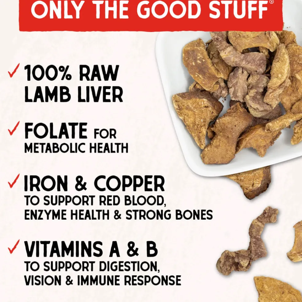 Stella & Chewy's Freeze-Dried Lamb Liver Treats For Dogs (3 oz)