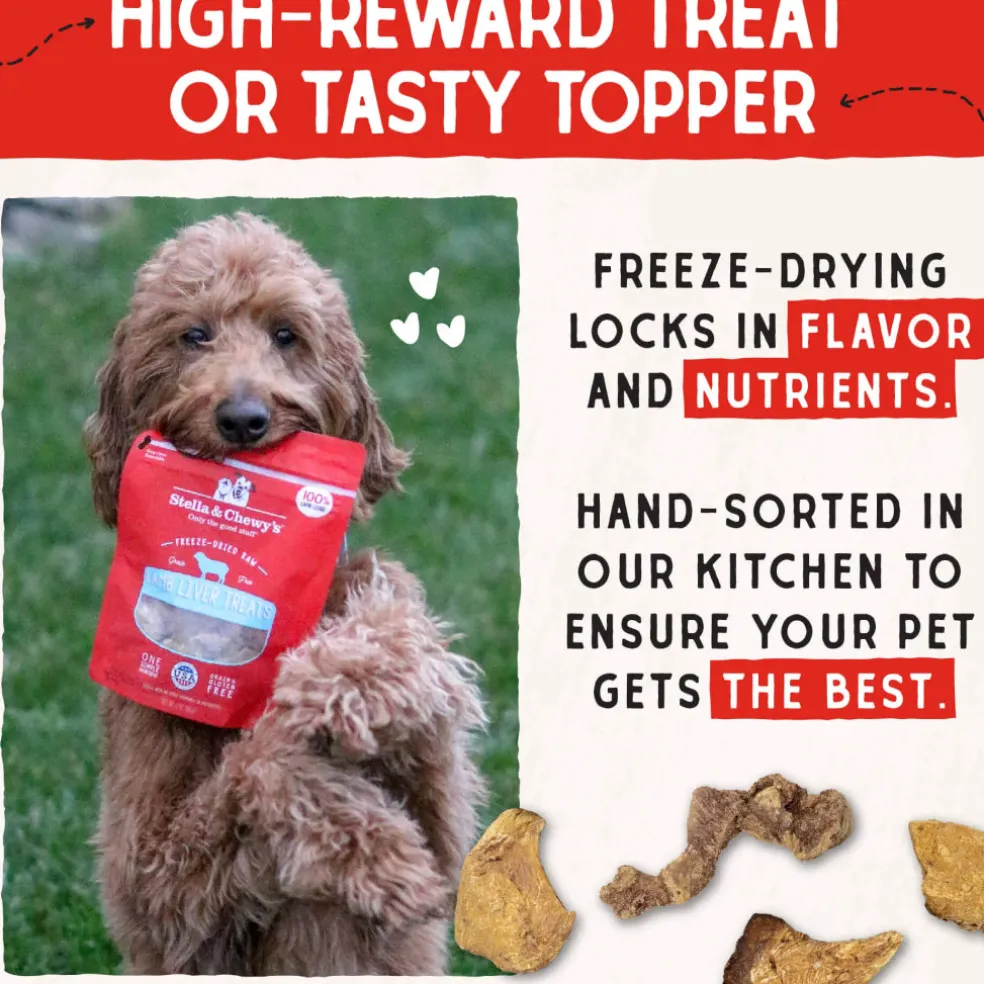Stella & Chewy's Freeze-Dried Lamb Liver Treats For Dogs (3 oz)