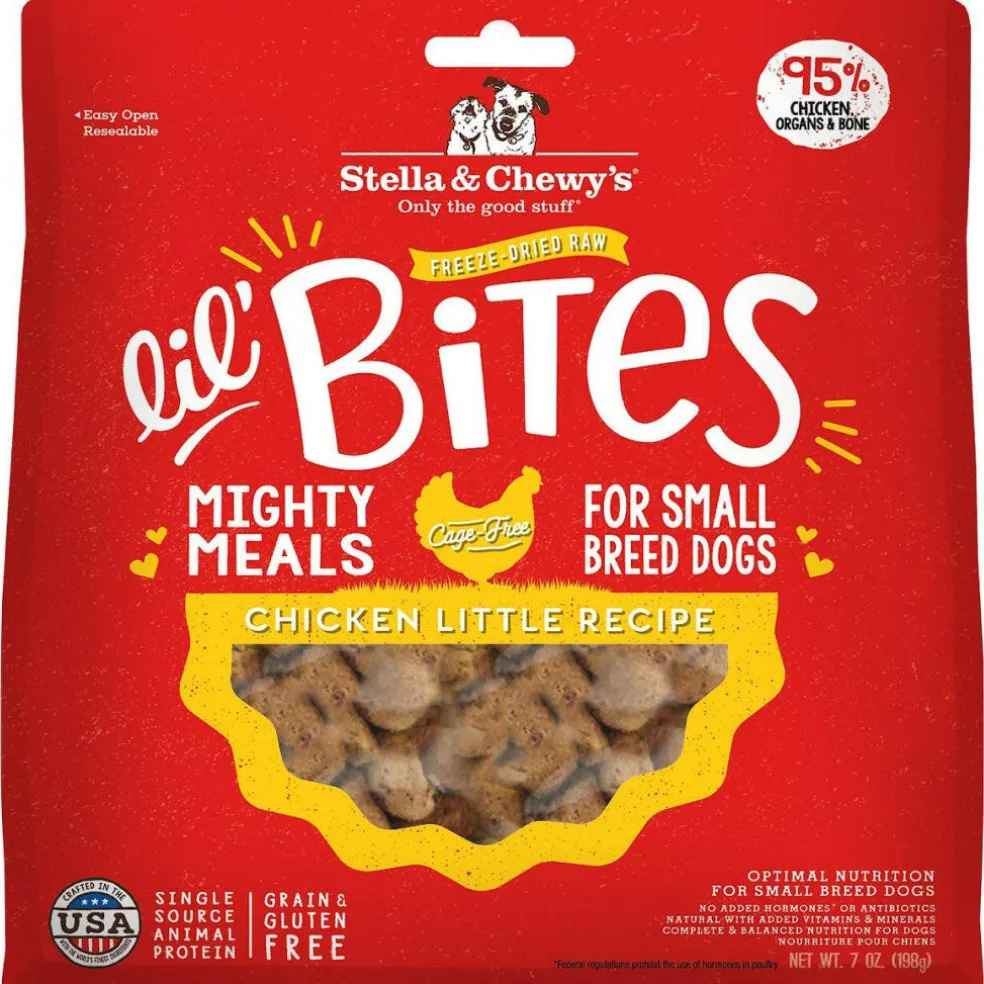 Stella & Chewy's Lil' Bites Chicken Little Recipe Small Breed Freeze-Dried Raw Food For Dog (7 oz)