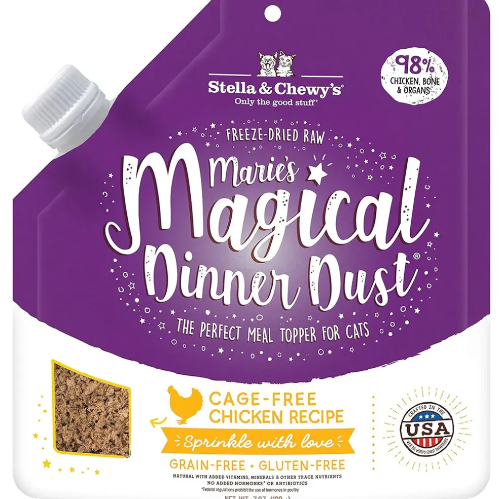 Stella & Chewy's Marie’s Magical Dinner Dust Cage Free Chicken Recipe Freeze-Dried Cat Food Topper (7 oz)