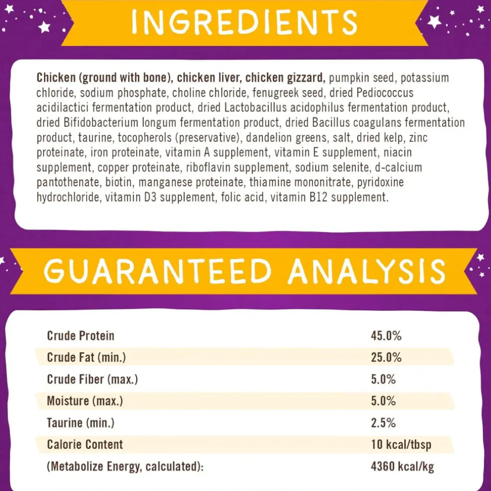 Stella & Chewy's Marie’s Magical Dinner Dust Cage Free Chicken Recipe Freeze-Dried Cat Food Topper (7 oz)