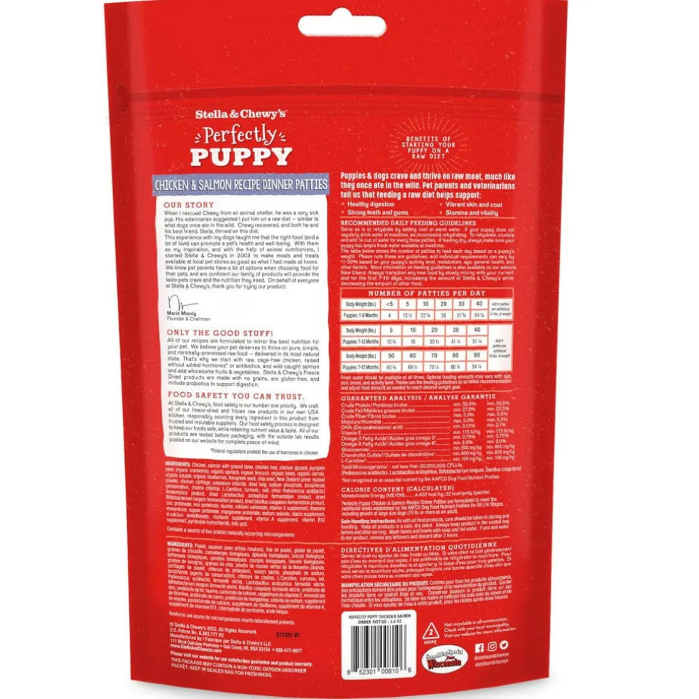 Stella & Chewy's Perfectly Puppy Chicken & Salmon Dinner Patties Freeze-Dried Raw Food