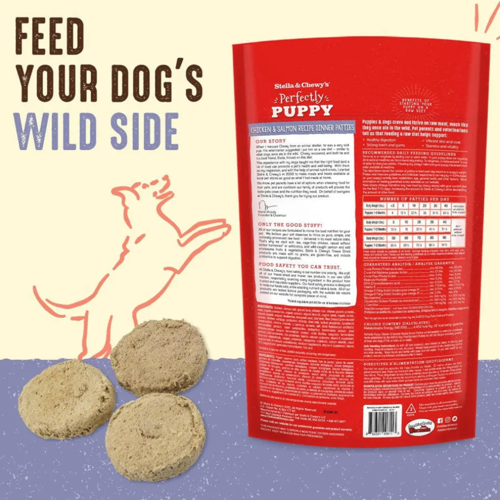 Stella & Chewy's Perfectly Puppy Chicken & Salmon Dinner Patties Freeze-Dried Raw Food