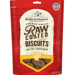 Stella & Chewy's Raw Coated Biscuits Cage-Free Chicken Recipe Crunchy Dog Treats (9 oz)