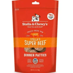 Stella & Chewy's Stella's Super Beef Dinner Patties Freeze-Dried Raw Food For Dogs