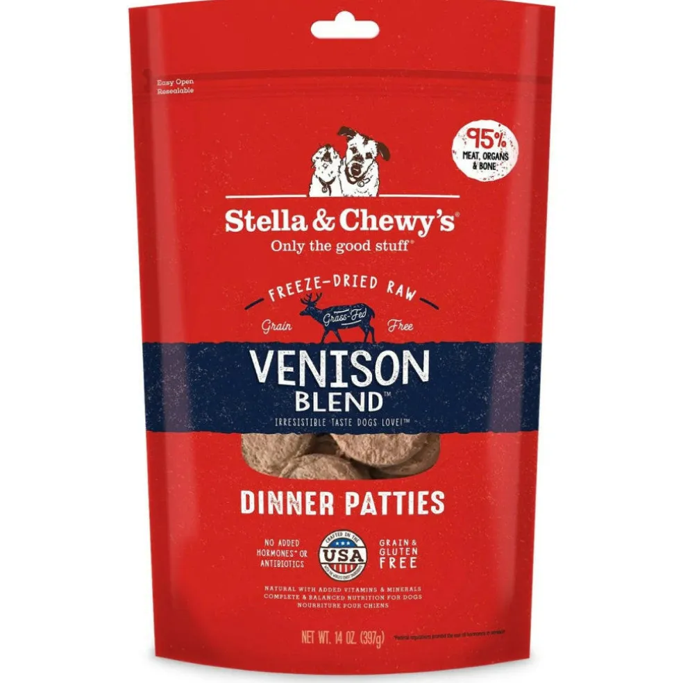 Stella & Chewy's Venison Blend Dinner Patties Freeze-Dried Raw Food for Dogs