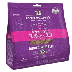 Stella & Chewy's Yummy Lickin' Salmon & Chicken Dinner Morsels Freeze-Dried Raw Food for Cats