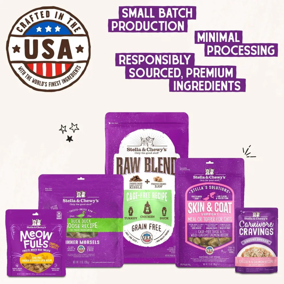Stella & Chewy's Yummy Lickin' Salmon & Chicken Dinner Morsels Freeze-Dried Raw Food for Cats