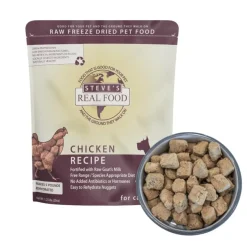 Steve's Real Food Chicken Recipe Freeze-Dried Pet Food for Cats & Dogs (1.25 lb)
