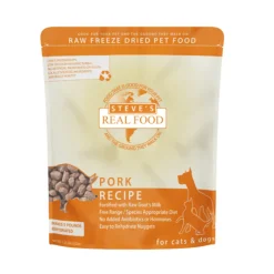 Steve's Real Food Pork Recipe Freeze-Dried Pet Food for Cats & Dogs (1.25 lb)