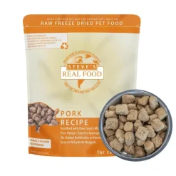 Steve's Real Food Pork Recipe Freeze-Dried Pet Food for Cats & Dogs (1.25 lb)