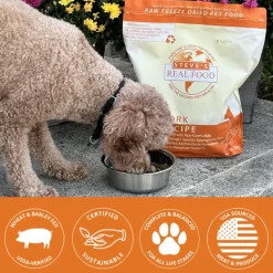 Steve's Real Food Pork Recipe Freeze-Dried Pet Food for Cats & Dogs (1.25 lb)