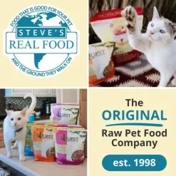 Steve's Real Food Quest White Fish Recipe Freeze-Dried Cat Food (10 oz)