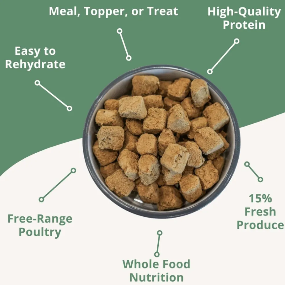 Steve's Real Food Turducken Recipe Freeze-Dried Pet Food for Cats & Dogs (1.25 lb)