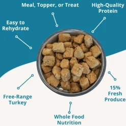 Steve's Real Food Turkey Recipe Freeze-Dried Pet Food for Cats & Dogs (1.25 lb)