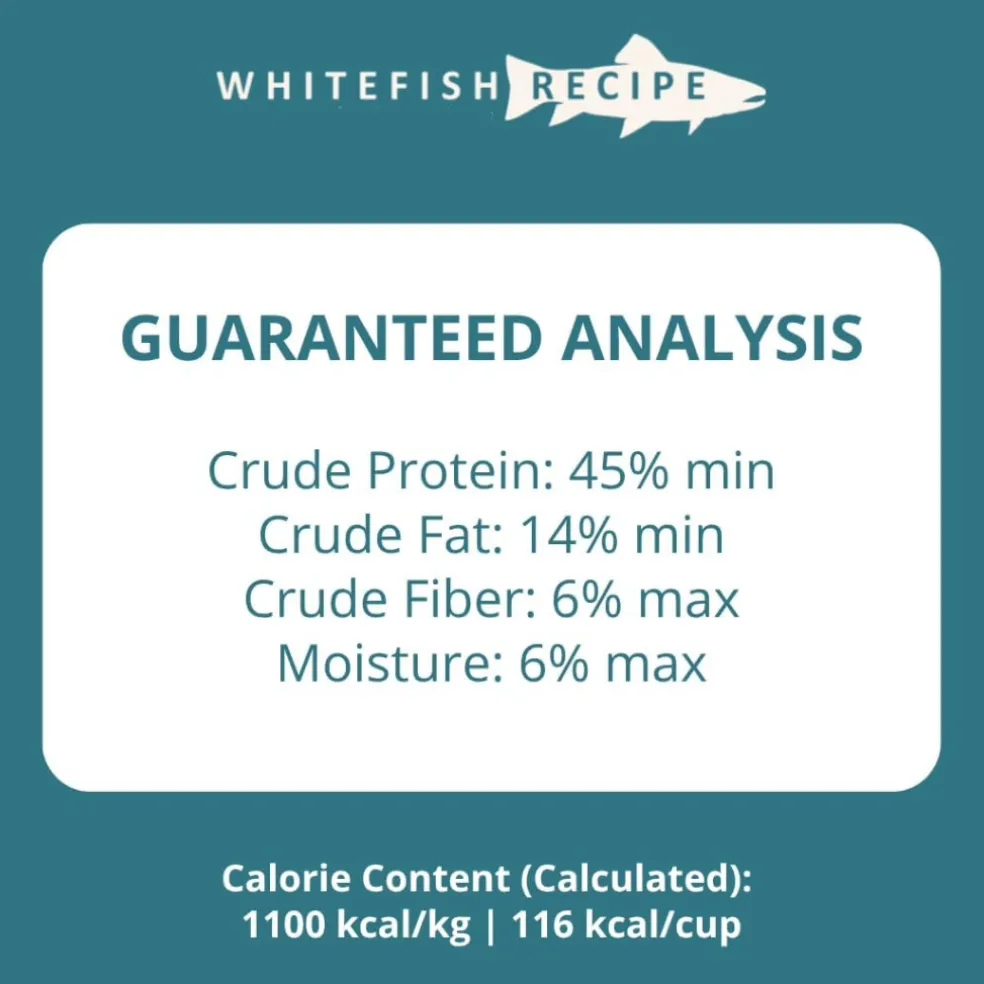 Steve's Real Food White Fish Recipe Freeze-Dried Pet Food for Cats & Dogs (1.25 lb)