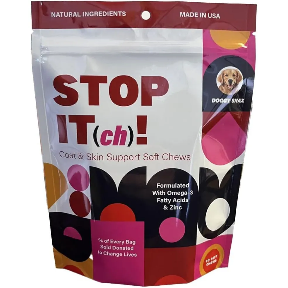 Stop It Coat & Skin Support Soft Chews for Dogs, 60-count
