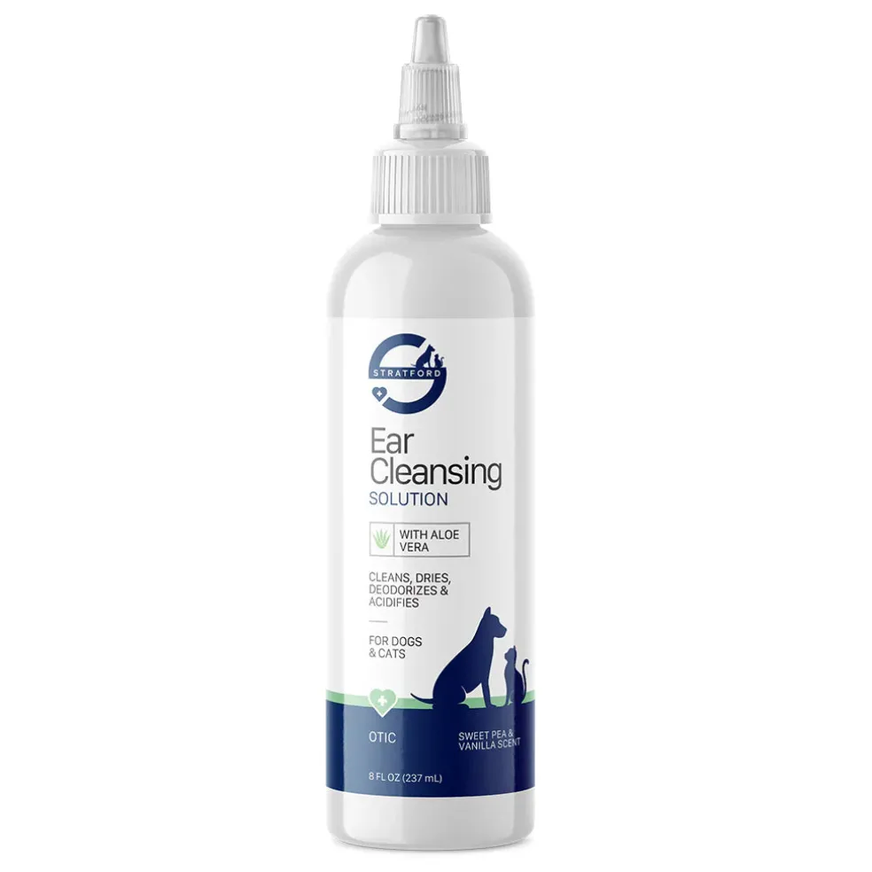 Stratford Ear Cleansing & Drying Solution w/ Aloe Vera, Sweet Pea & Vanilla Scent For Dogs & Cats