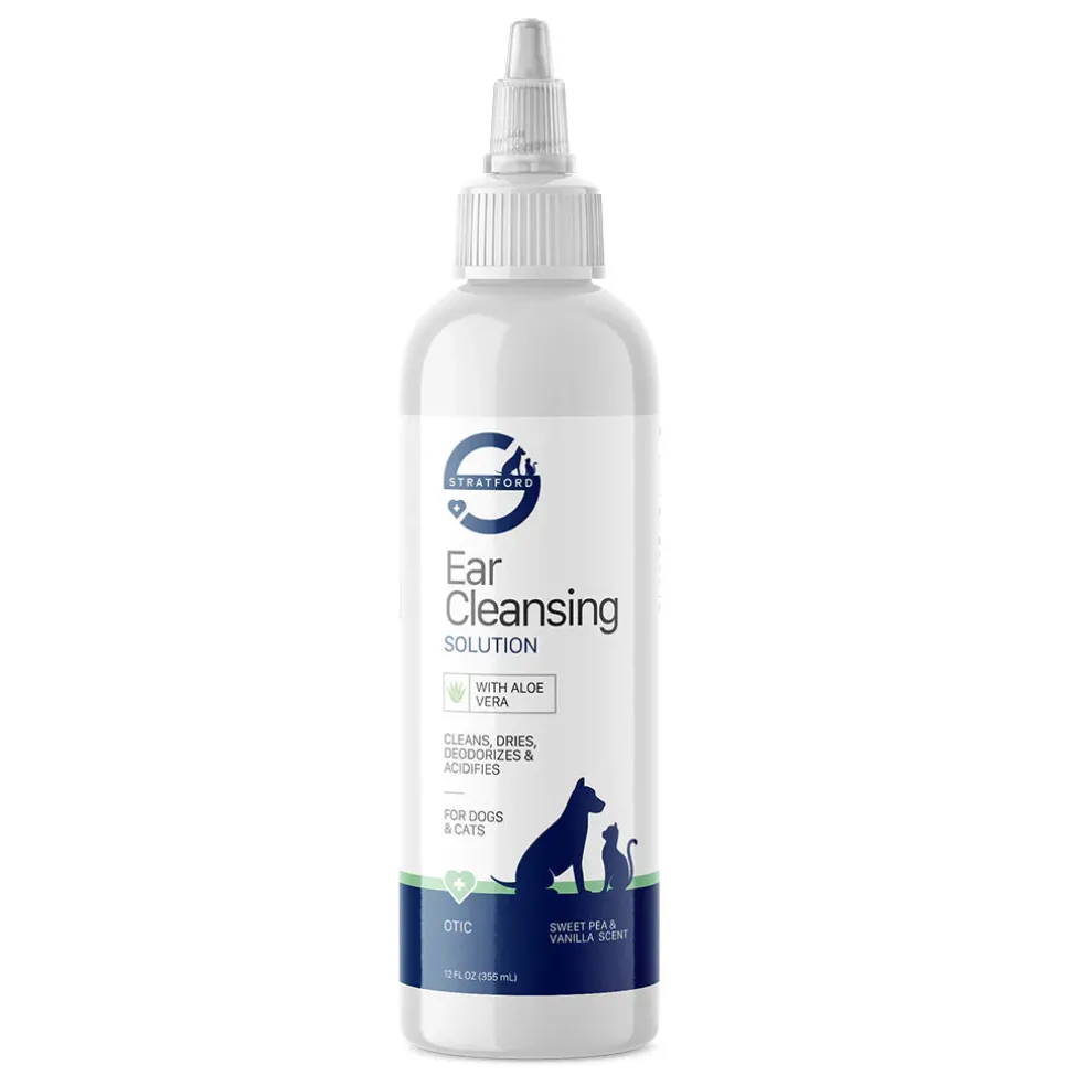 Stratford Ear Cleansing & Drying Solution w/ Aloe Vera, Sweet Pea & Vanilla Scent For Dogs & Cats