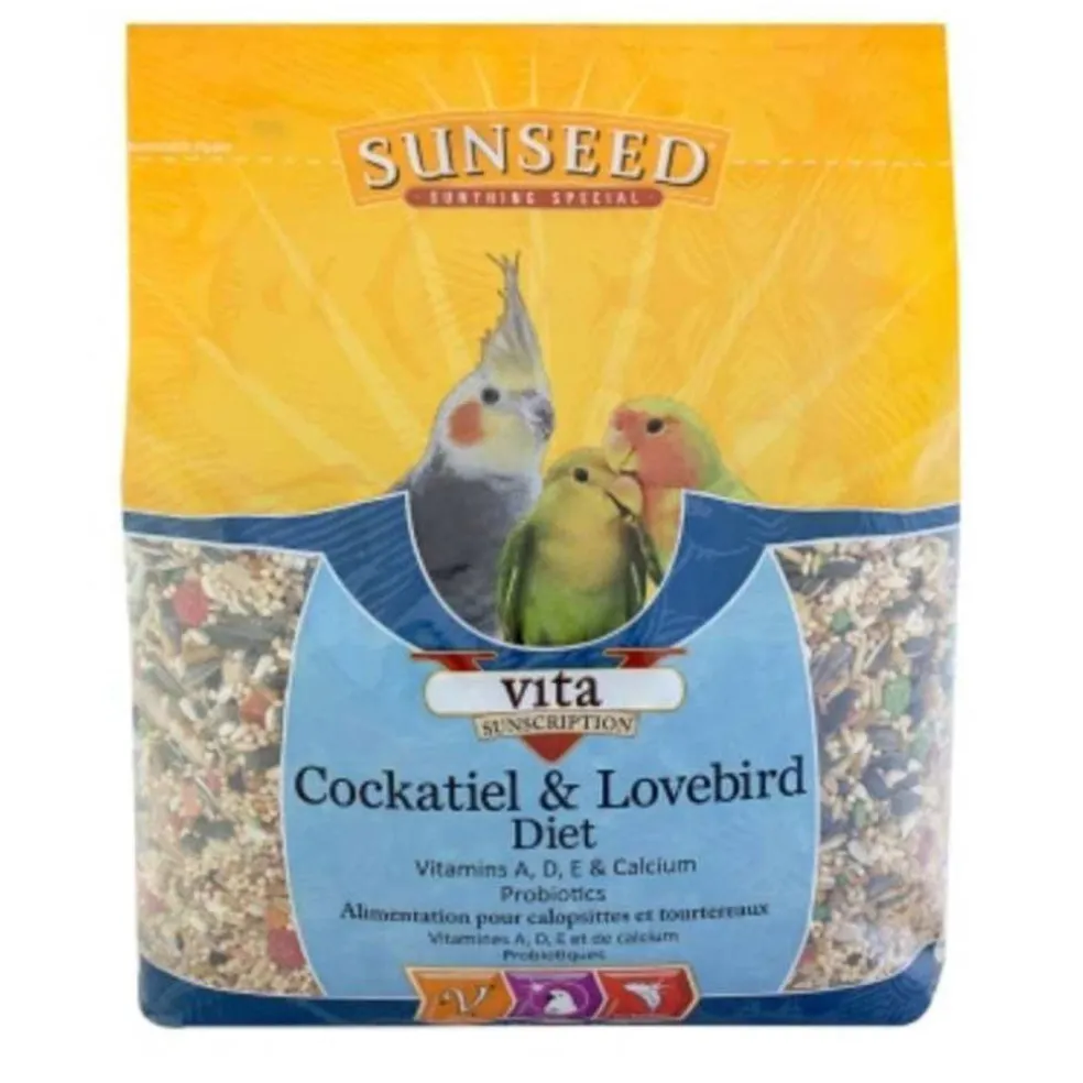 Sunseed Vita Sunscription Cockatiel & Lovebird Diet, 5 lbs