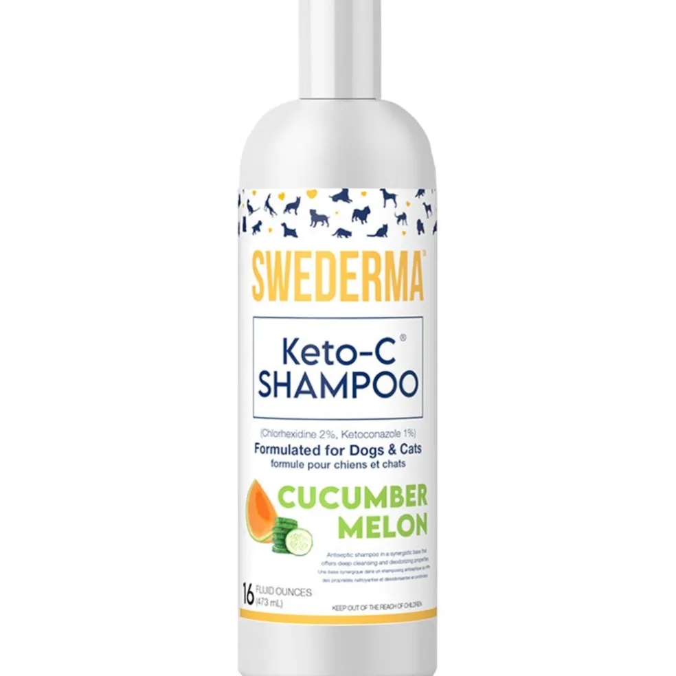 Swederma Keto-C Shampoo for Dogs & Cats, Cucumber Melon Scent