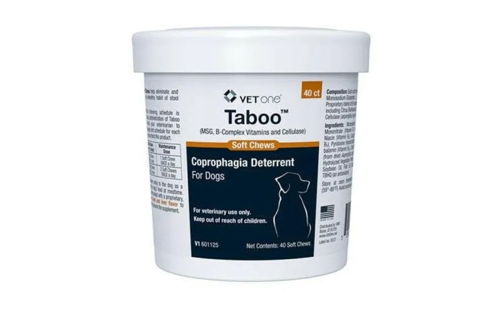Taboo Coprophagia Deterrent Soft Chews for Dogs 40 Count