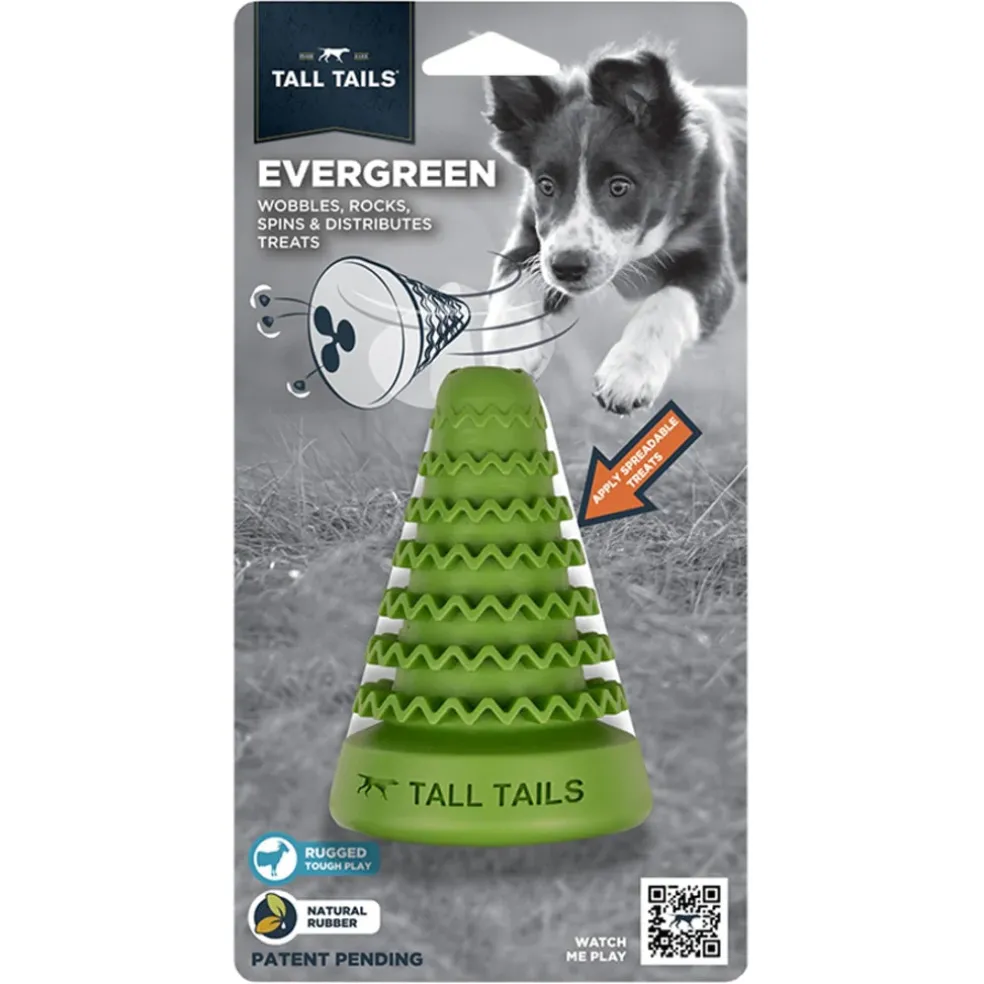 Tall Tails Dog Natural Rubber Toy, 4-in