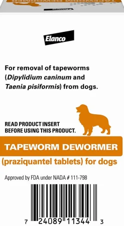 Tapeworm Dewormer for Dogs (5 Tablets)