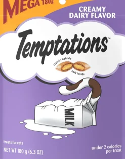Temptations Classics Creamy Dairy Flavor Soft & Crunchy Treats for Cats