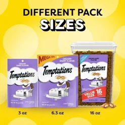 Temptations Classics Creamy Dairy Flavor Soft & Crunchy Treats for Cats