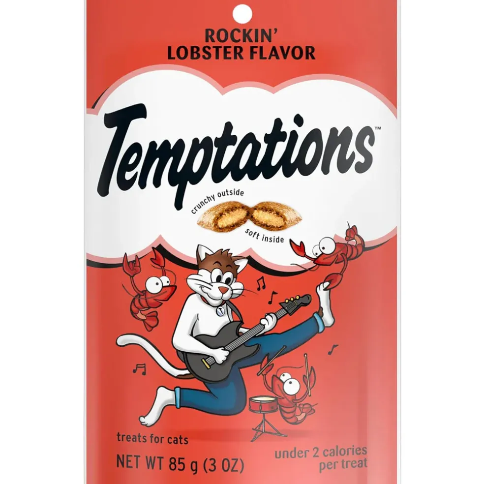 Temptations Classics Rockin' Lobster Flavor Soft & Crunchy Treats for Cats, 3-oz
