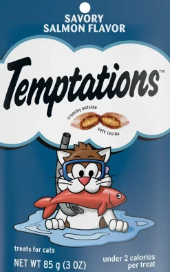 Temptations Classics Savory Salmon Flavor Soft & Crunchy Cat Treats