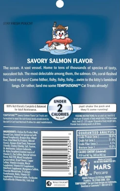 Temptations Classics Savory Salmon Flavor Soft & Crunchy Cat Treats