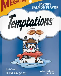 Temptations Classics Savory Salmon Flavor Soft & Crunchy Cat Treats