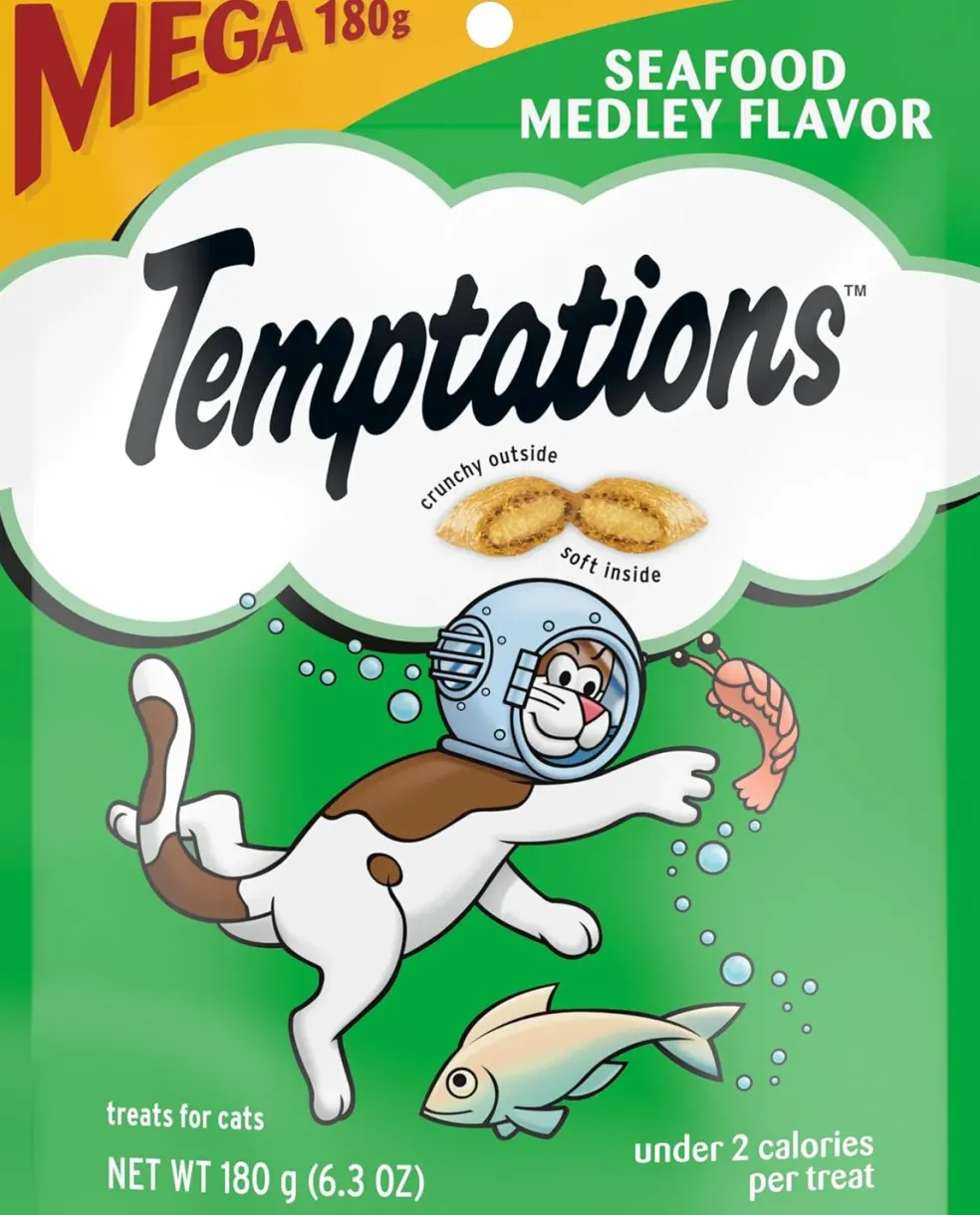 Temptations Classics Seafood Medley Flavor Soft & Crunchy Cat Treats