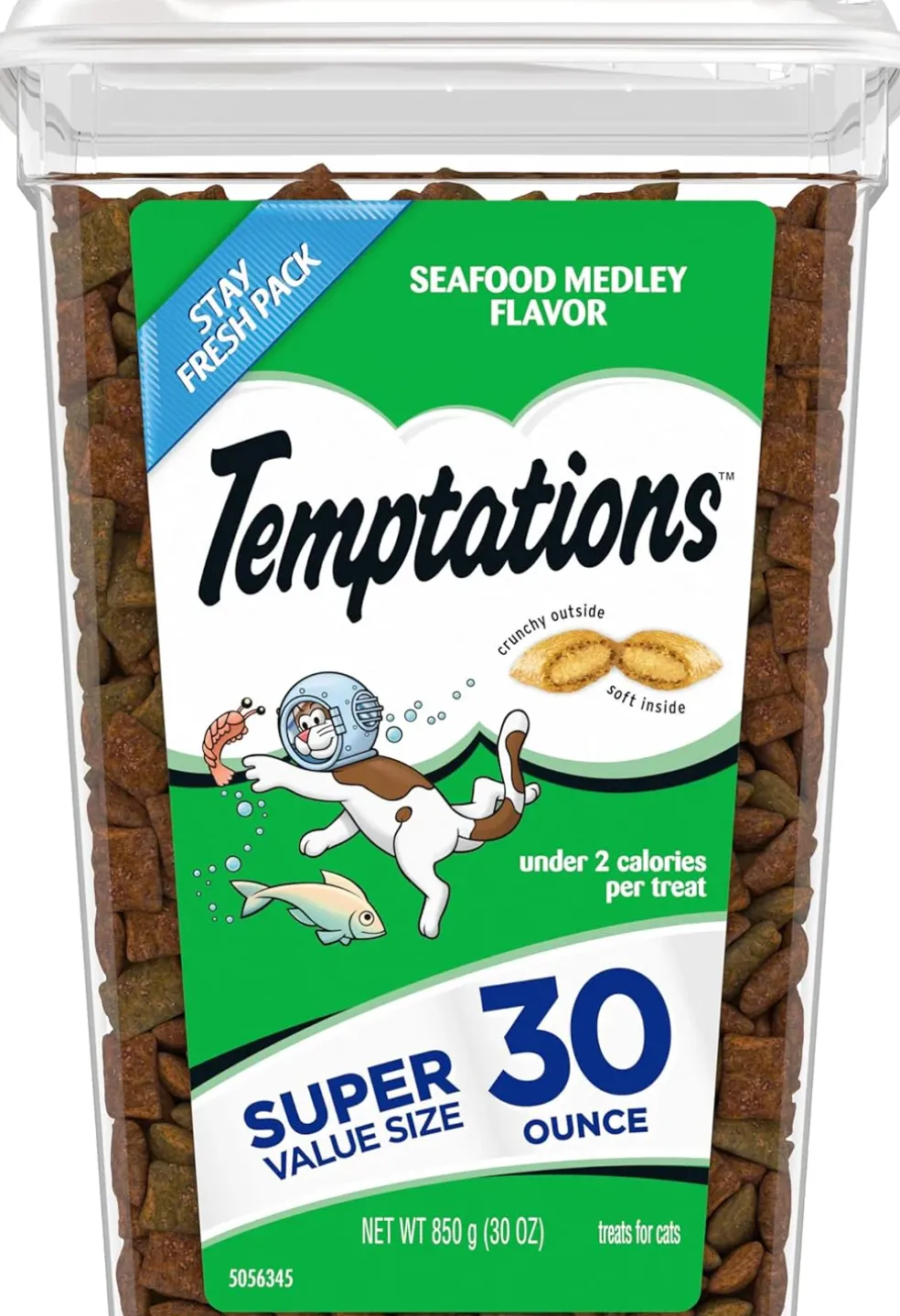 Temptations Classics Seafood Medley Flavor Soft & Crunchy Cat Treats