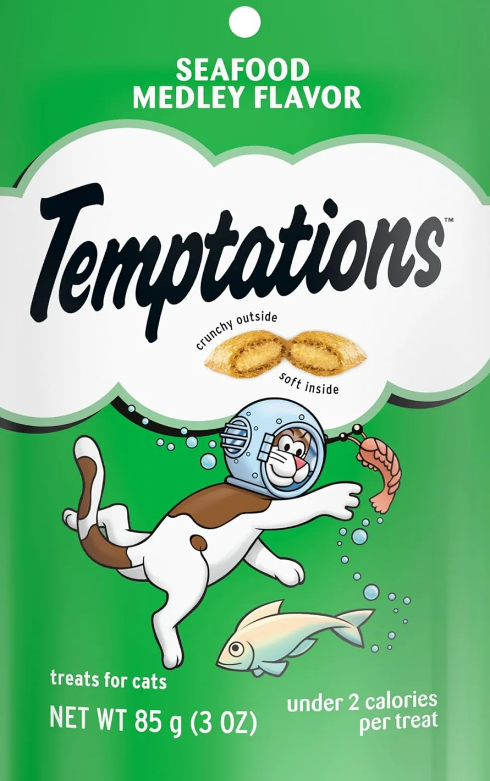 Temptations Classics Seafood Medley Flavor Soft & Crunchy Cat Treats