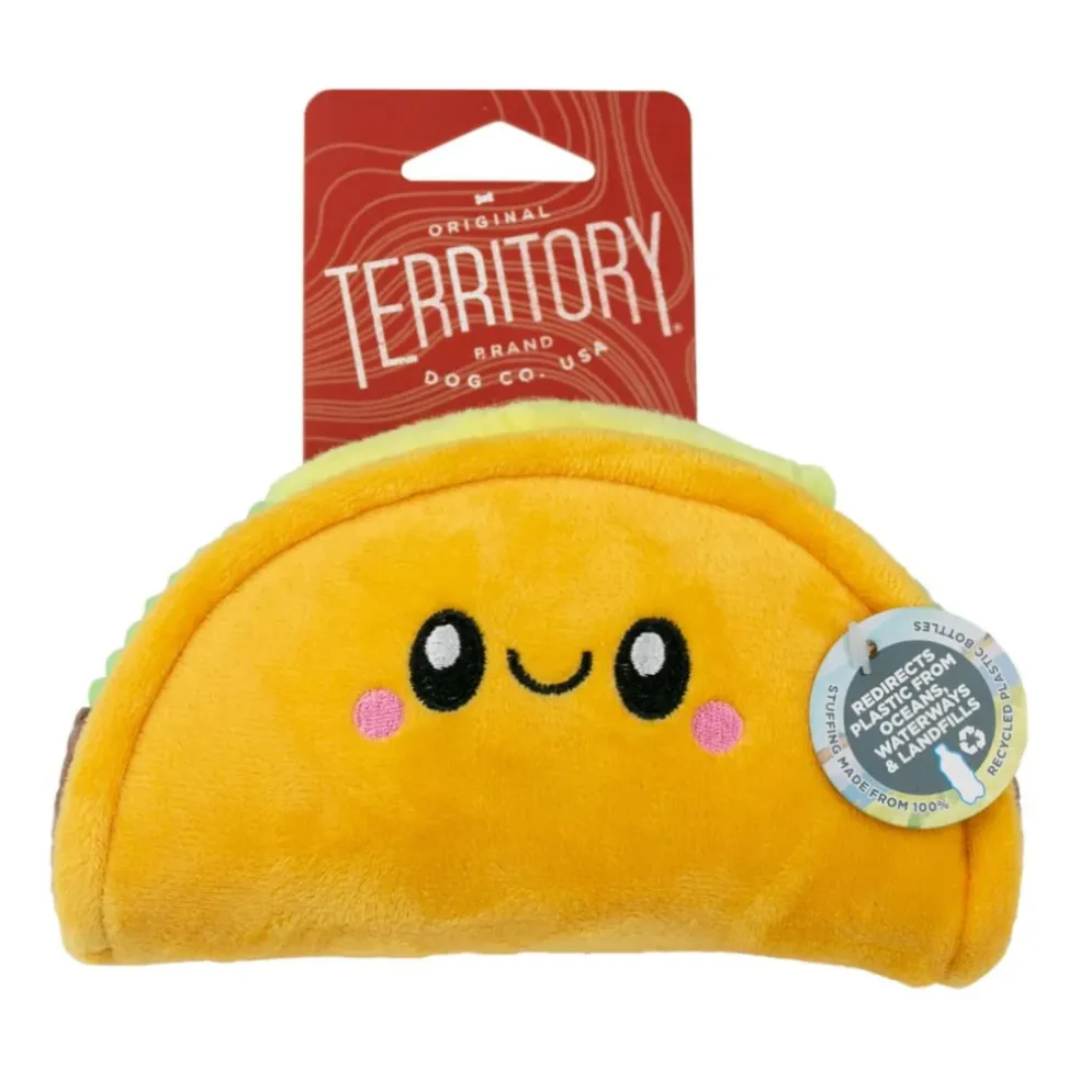 Territory Plush Taco with Squeaker Dog Toy