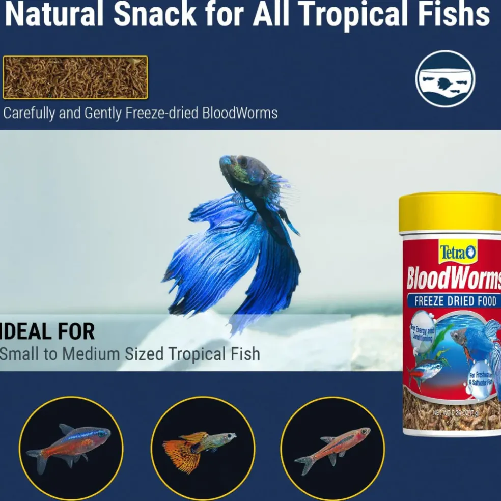 Tetra Bloodworms Freeze Dried Fish Food (0.25 oz)
