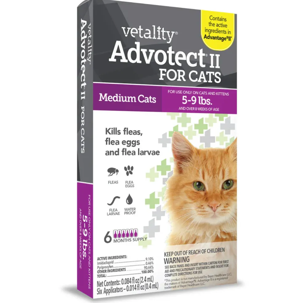 TevraPet Vetality Advotect II for Medium Cats 5-9 lbs