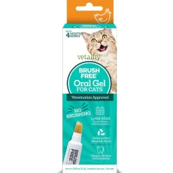 TevraPet Vetality Brush Free Oral Gel Dental Care for Cats, 0.88-fl oz bottle