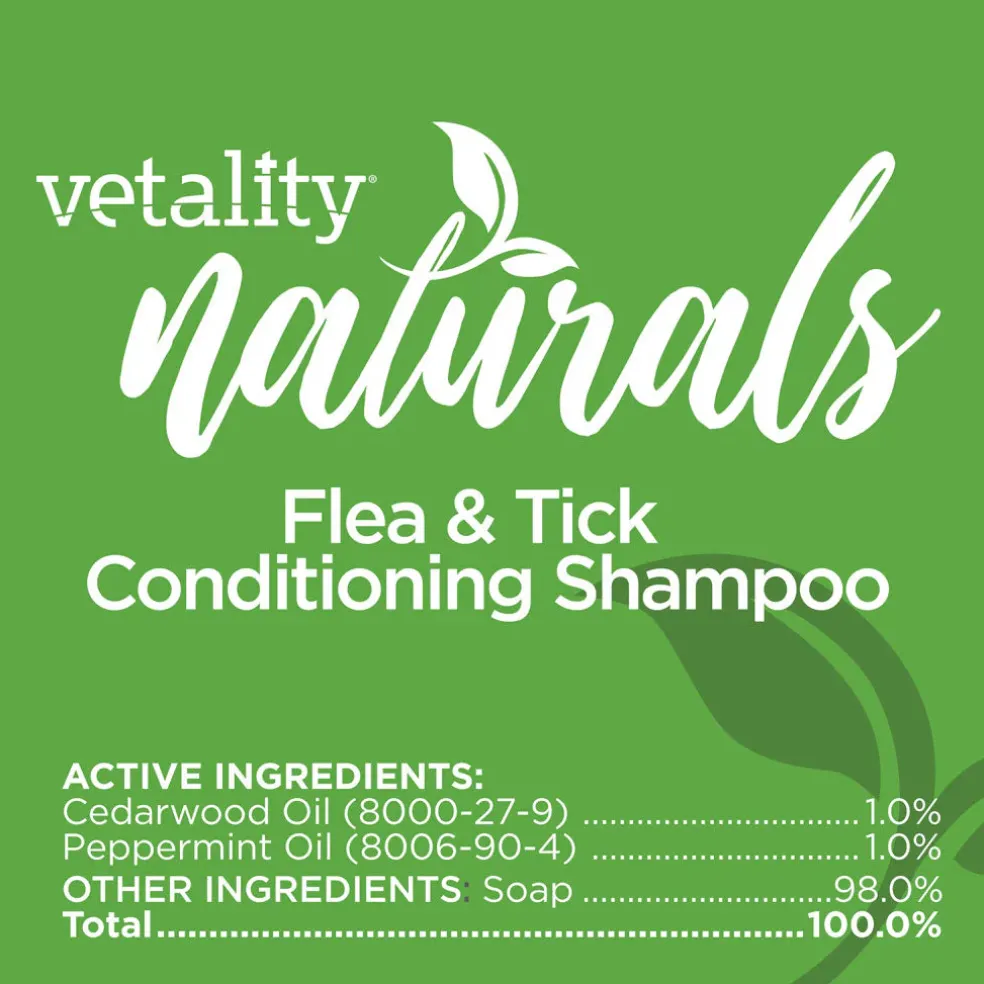 TevraPet Vetality Flea & Tick Conditioning Shampoo for Dogs, 8-oz