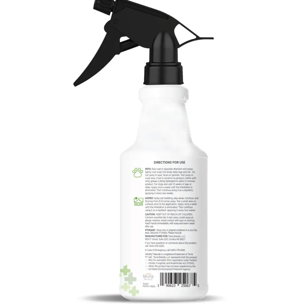 TevraPet Vetality Flea & Tick Home & Pet Spray, 32-oz