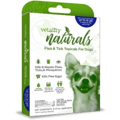 TevraPet Vetality Naturals Flea and Tick Topical for Dogs, 3-doses