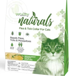 TevraPet Vetality Naturals Flea & Tick Collar for Cats, 4-Month Protection, 1 count