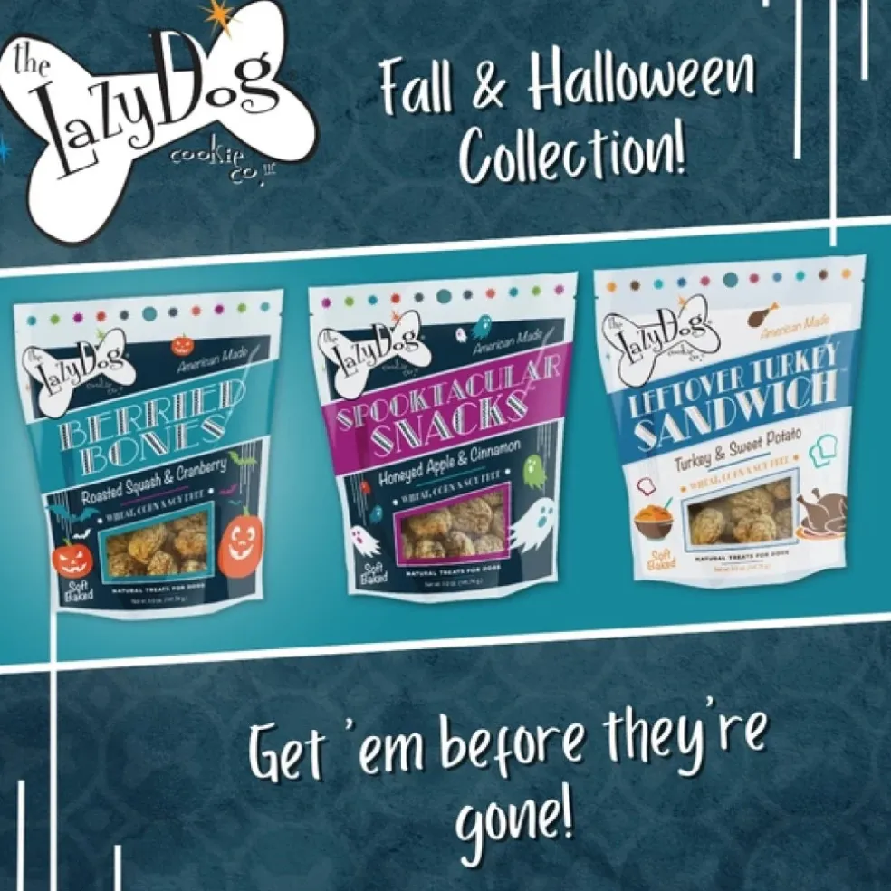 The Lazy Dog Cookie Co. Berried Bones Roasted Squash & Cranberry Soft-Baked Treats For Dogs (5 oz)